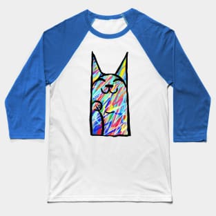 cat scribble 1 Baseball T-Shirt